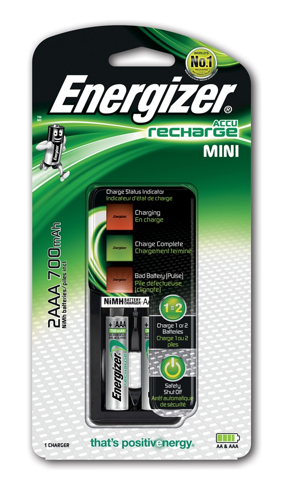 ENERGIZER Mini Charger + 2AAA Power Plus 700mAh