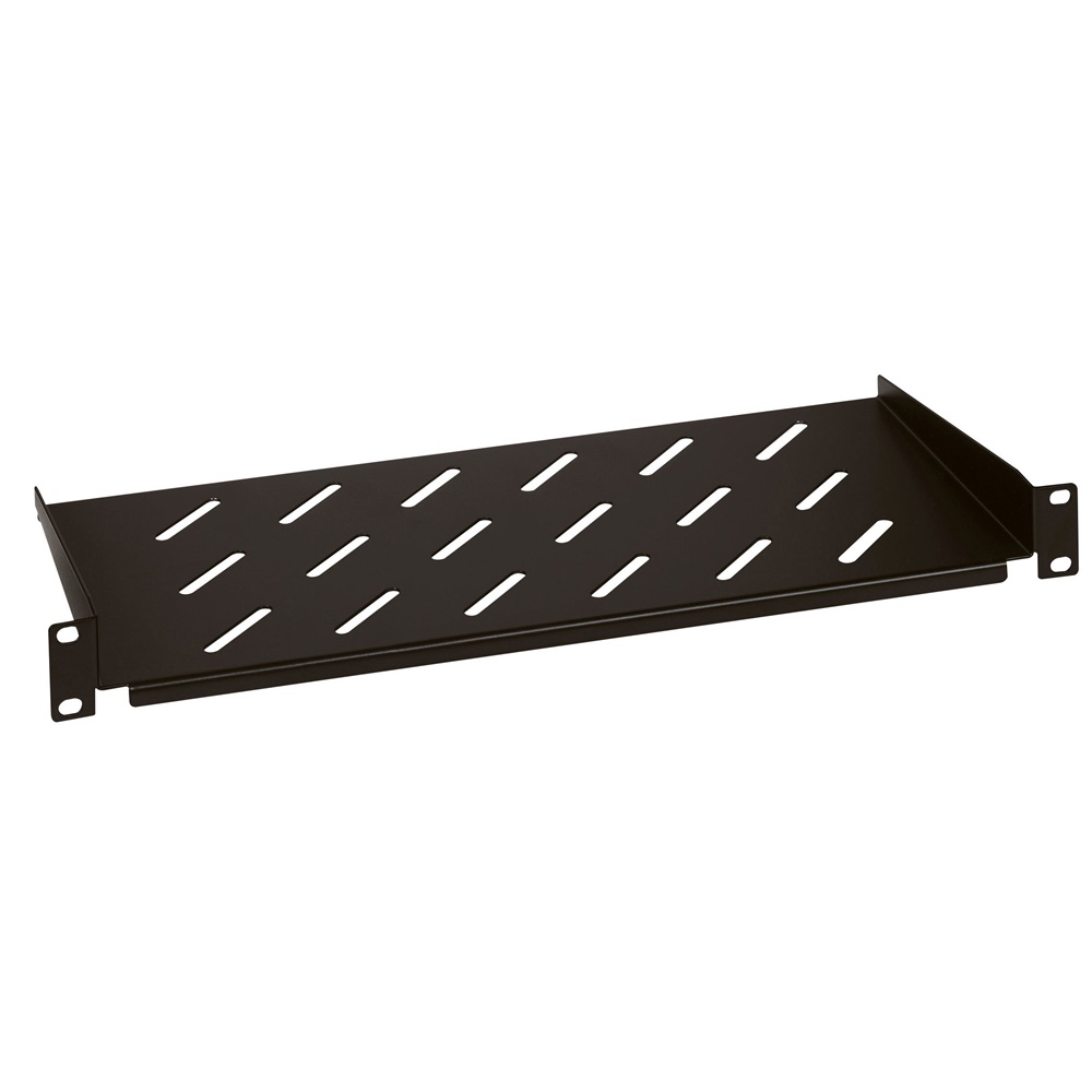 Mensola fissa 200mm metallo nero resistente per impianti elettrici professionali