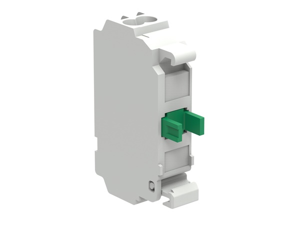 Contatto ausiliario 1NO attacco a molla Ø22mm serie Platinum per quadro elettrico