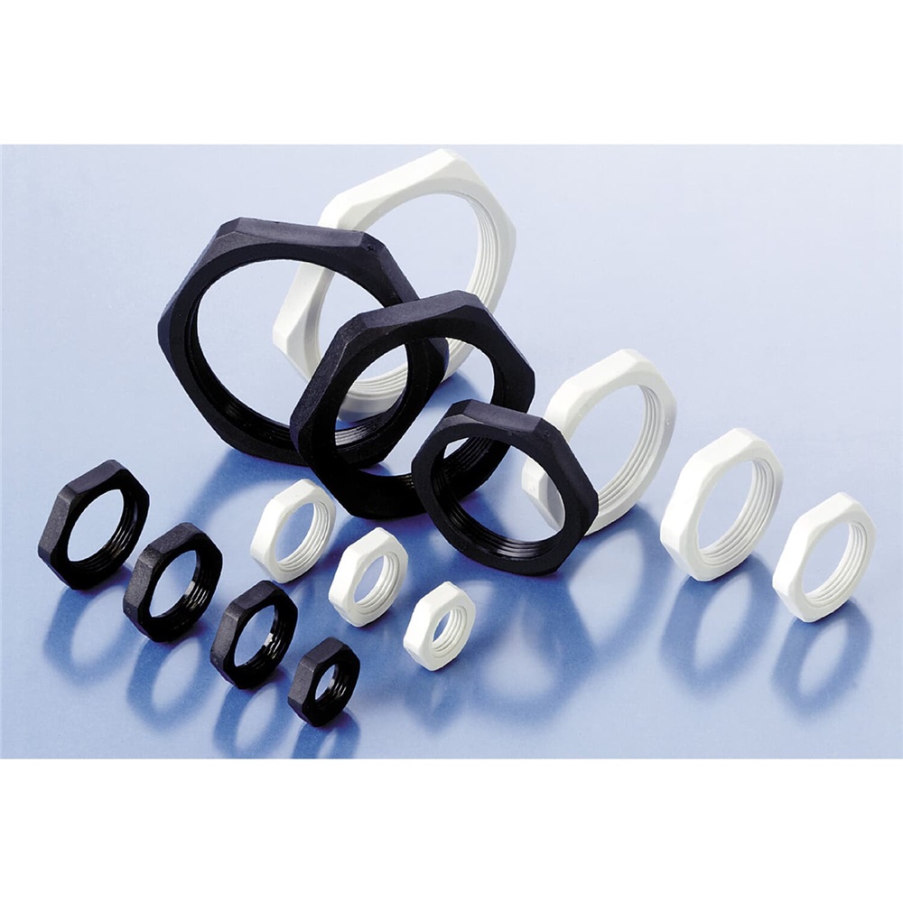 Ghiera nylon PA6 grigia filettatura PG11 per applicazioni elettriche fissaggio cavi resistente e durevole