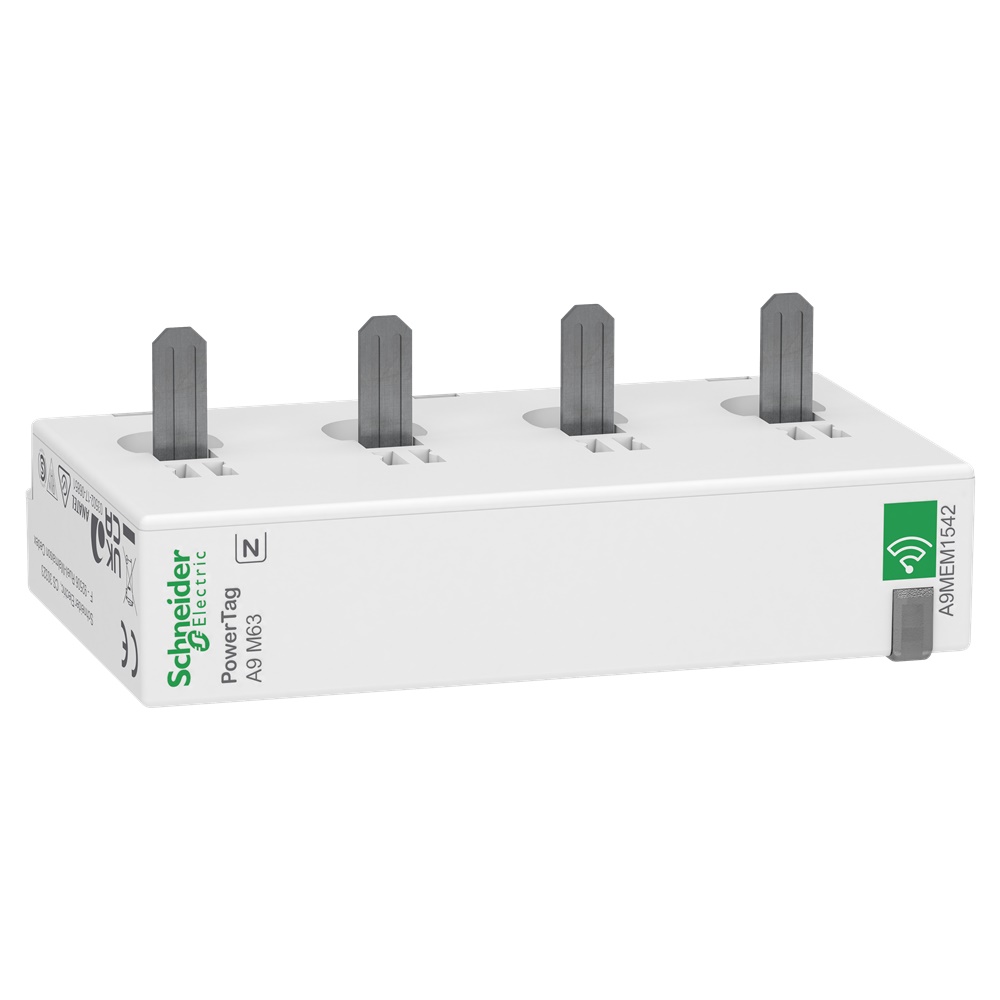 Sensore wireless PowerTag Energy 63A 3P+N monitoraggio energia Acti9 Multi9 valle
